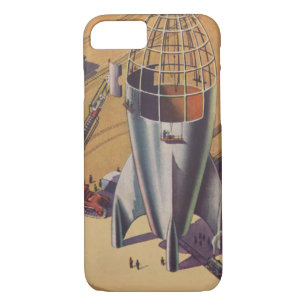 Vintage Science Fiction, Sci Fi, Building a Rocket Case-Mate iPhone Case