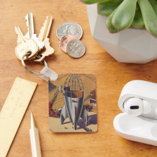 Vintage Science Fiction, Sci Fi, Building a Rocket Keychain