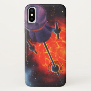 Vintage Science Fiction, Sci Fi Rocket, Red Planet Case-Mate iPhone Case