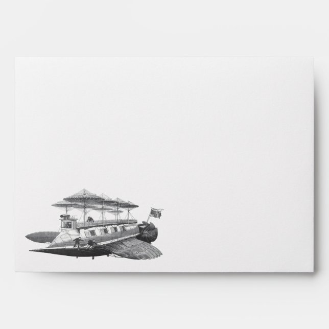 Vintage Science Fiction Steampunk Airship Eclipse Envelopes (Front)