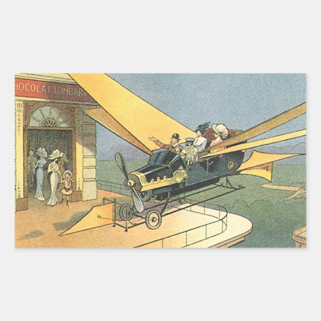 Vintage Science Fiction Steampunk Convertible Car Sticker (Front)