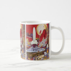 Vintage Science Fiction, the Lost City of Atlantis Coffee Mug