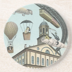 Vintage Science Fiction, Victorian Steam Punk City Coaster