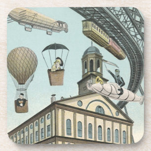 Vintage Science Fiction, Victorian Steam Punk City Coaster