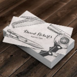 Vintage Scissor Comb & Hair Dryer Hair Stylist Business Card<br><div class="desc">Vintage Scissor Comb & Hair Dryer illustration Business Cards.</div>