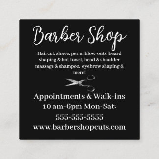 Vintage Scissors Barber or Salon Business Card