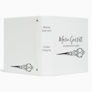 Vintage Scissors Salon Business Custom Binder