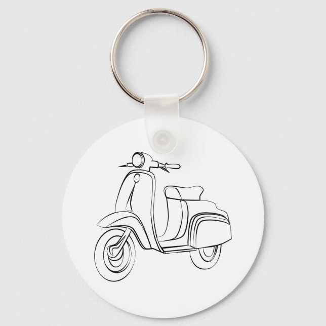 Vintage Scooter Keychain (Front)
