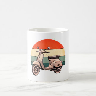 vintage, scooter, scooter, mofa, spoon, retro coffee mug