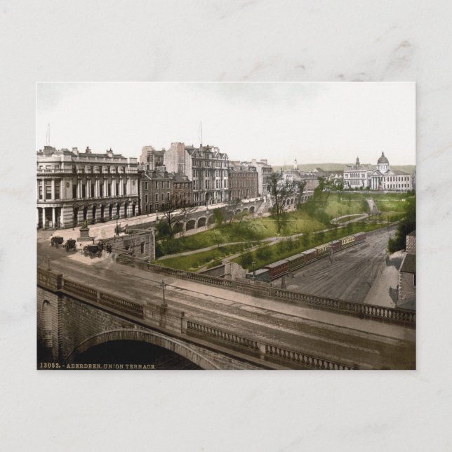 Vintage Scotland, Aberdeen, Union Terrace Postcard (Front)