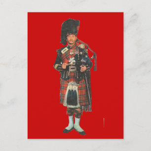 Vintage Scotland, Follow the Bagpipes Postcard