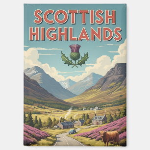 Vintage Scotland Scottish Highlands Travel Magnet