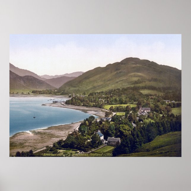 Vintage Scotland U.K., Aarochar Alps landscape Poster (Front)