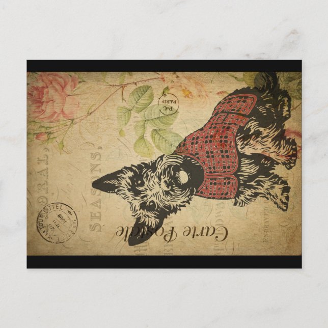 Vintage Scottie Postcard (Front)