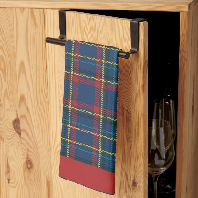 Vintage Scottish Tartan Plaid Pattern Kitchen Towel (Thirds Fold)