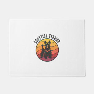 Vintage Scottish Terrier Sunse Doormat