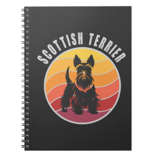 Vintage Scottish Terrier Sunset Notebook