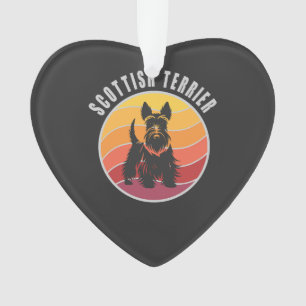 Vintage Scottish Terrier Sunset Ornament