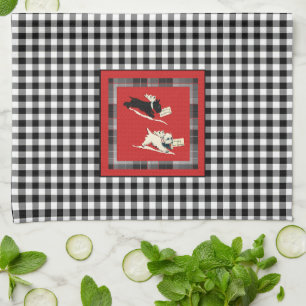 Vintage Scottish Terriers Scottie Dogs Christmas Kitchen Towel
