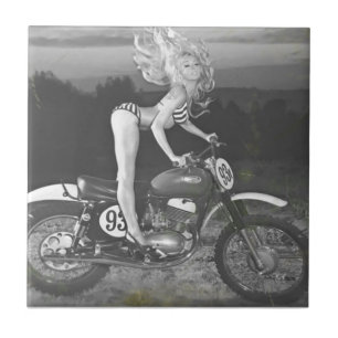VINTAGE SCRAMBLER AND HOT MODEL. TILE