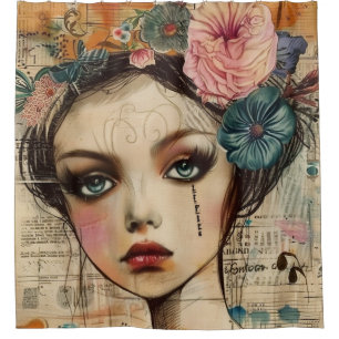 Vintage Scrapbook Collage Face (9)