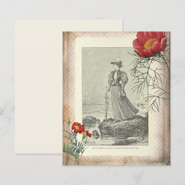 Vintage Scrapbook Paper  (Front/Back)