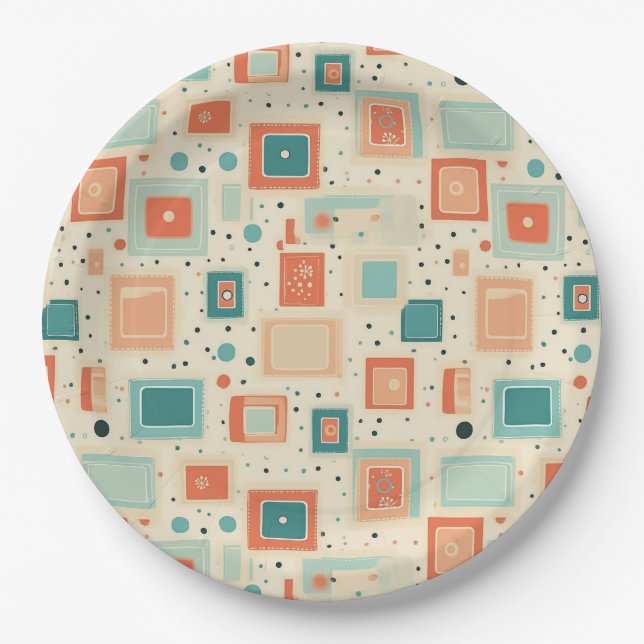 Vintage Scrapbook Pattern (2) Paper Plate (Front)