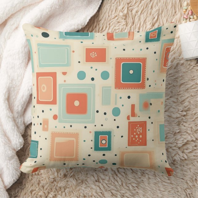Vintage Scrapbook Pattern (2) Throw Pillow (Blanket)
