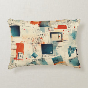 Vintage Scrapbook Pattern (3) Accent Pillow