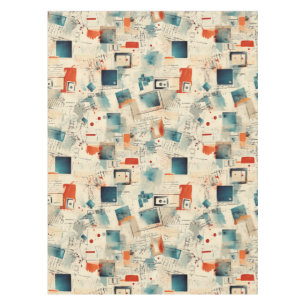 Vintage Scrapbook Pattern (3) Tablecloth