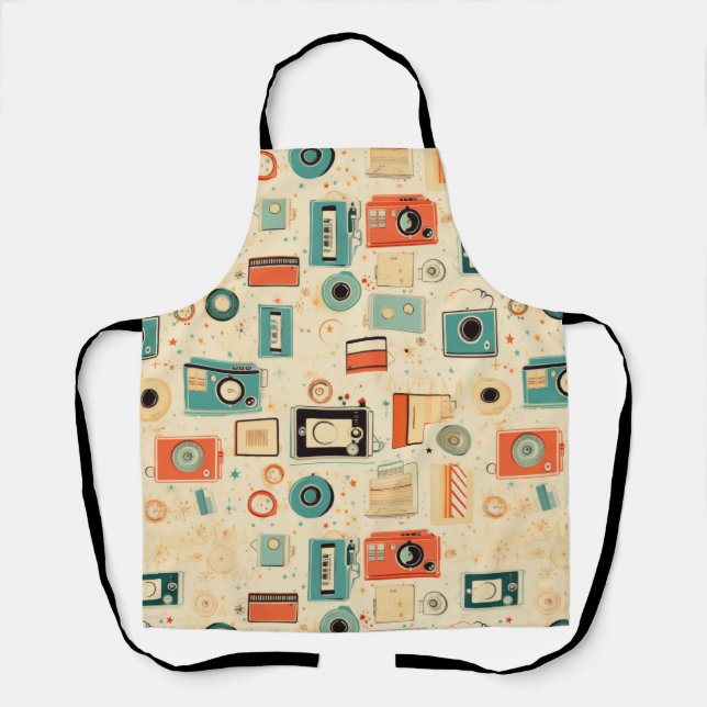Vintage Scrapbook Pattern Apron (Front)