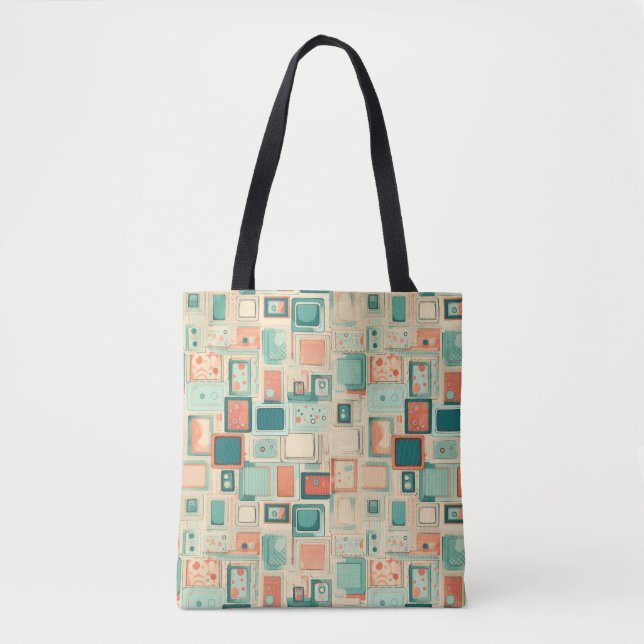 Vintage Scrapbook Pattern Tote Bag (Front)