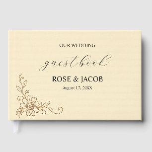 Vintage Scrapbook Style Wedding Guest Book