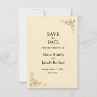 Vintage Scrapbook Style Wedding Save the Date