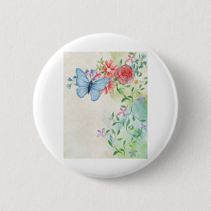 Vintage Scrapbook Watercolor Background Page 2 Inch Round Button