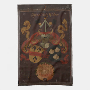 Vintage Script Family Recipe Name Kitchen Towel