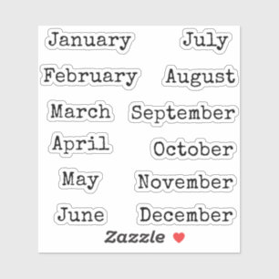 Vintage Script Font Minimal Month Planner Headers