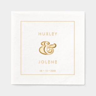 Vintage script rétro mariage or