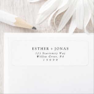 Vintage Script Return Address Label
