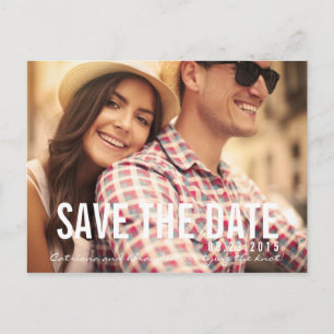 Vintage Script Save the Date Announcement Postcard