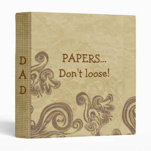 Vintage Scroll Dad Notebook Avery Binder