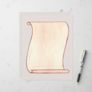 Vintage Scroll Scrapbook Journal Paper