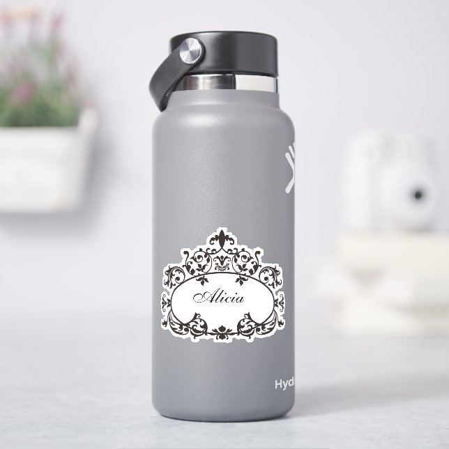 Vintage scrollwork frame (HydroFlask)