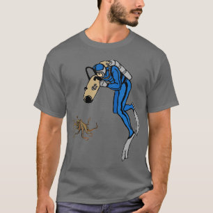 Vintage SCUBA Diver Photographing an Octopus URM T-Shirt