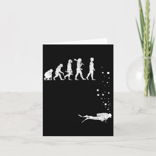 Vintage Scuba Diving Evolution Funny Diver Gift Di Card