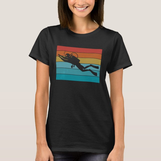 Vintage Scuba Diving Retro Dive Diver T-Shirt (Front)