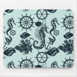 Vintage Sea Animal Pattern Mouse Pad