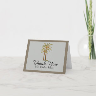 Vintage Sea Animals Beach Wedding Thank You Card