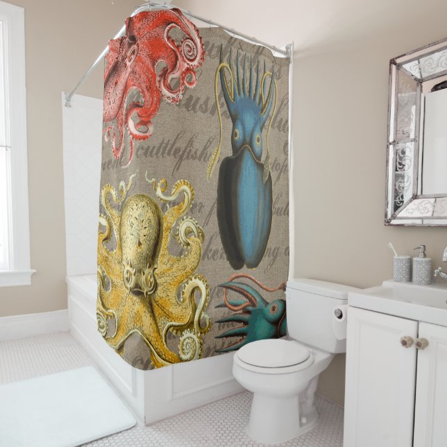 Vintage Sea Creatures Octopus Squid Cephalopods (In Situ)