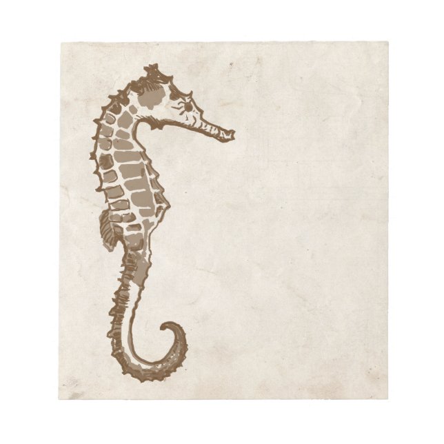 Vintage Sea Horse Notepad (Front)